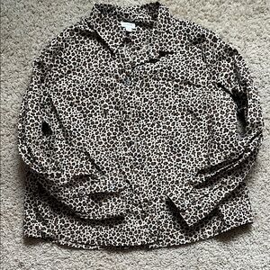 J.Crew Leopard Print Button-Up Shirt